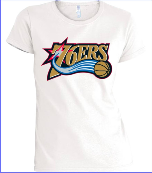 Philadelphia 76ers Women's T-Shirt White/Gold