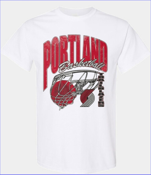 Portland Trail Blazers Basketball Rim Men's T-Shirt