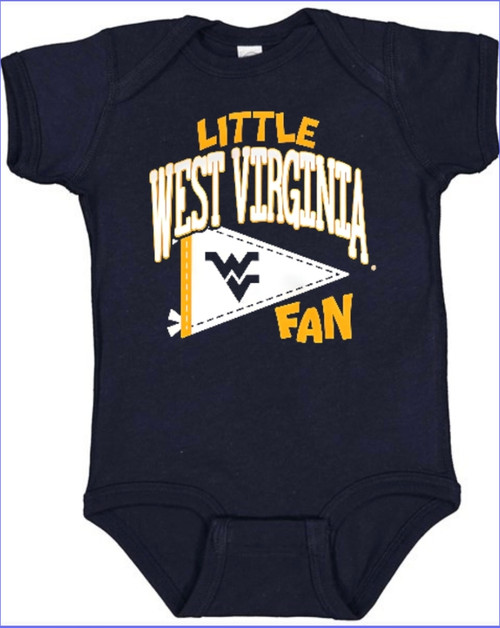 West Virginia Mountaineers Lil Fan Baby Onesie