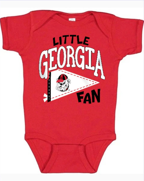 Georgia Bulldogs  Lil Fan Baby Onesie
