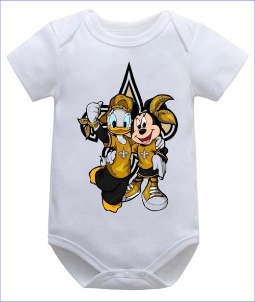 New Orleans Saints Minnie and Daisy Baby Onesie