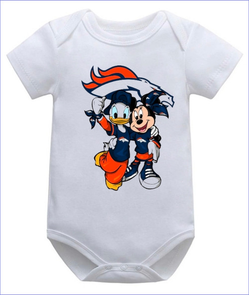 Denver Broncos Minnie and Daisy Baby Onesie