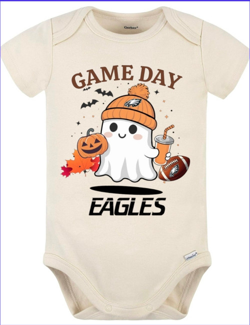Philadelphia Eagles Game Day Ghost Baby Onesie
