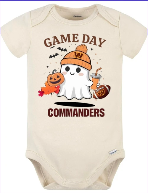 Washington Commanders Game Day Ghost Baby Onesie