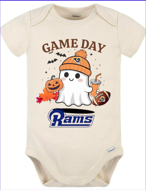 Los Angeles Rams Game Day Ghost Baby Onesie