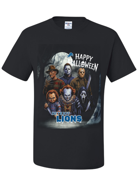 Detroit Lions Men Halloween Graphic T-Shirt