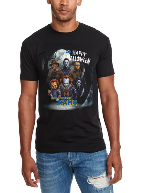 Los Angeles Rams Men Halloween Graphic T-Shirt