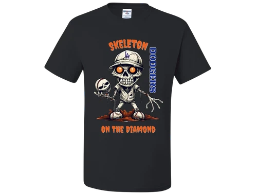 Los Angeles Dodgers Men's Halloween Graphic T-Shirt Black