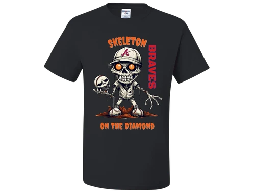 Atlanta Braves Men's Halloween Graphic T-Shirt Black