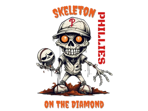 Philadelphia Phillies Men's Halloween Graphic T-Shirt Black