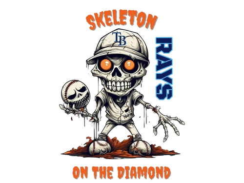 Tampa Bay Rays Men's Halloween Graphic T-Shirt Black