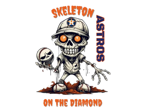 Houston Astros Men's Halloween Graphic T-Shirt Black