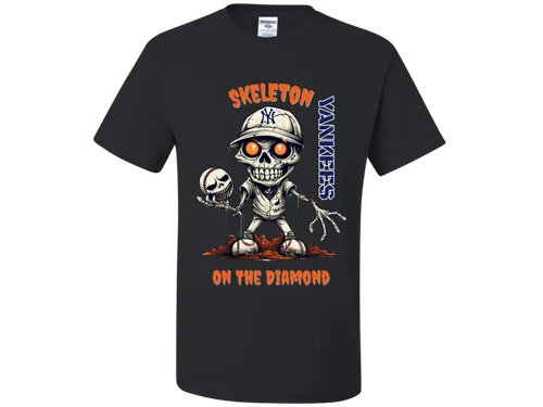 New York Yankees Men's Halloween Graphic T-Shirt Black