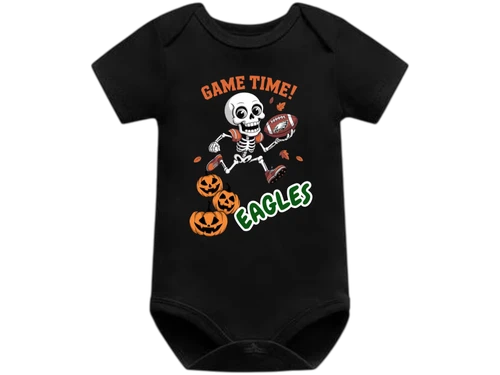 Philadelphia Eagles Skeleton Game Day Baby Body Suit/Onesie