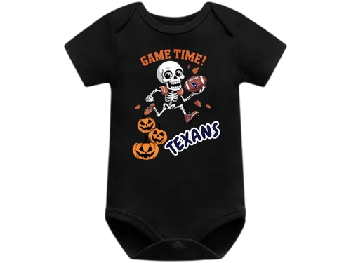 Houston Texans Skeleton Game Day Baby Body Suit/Onesie