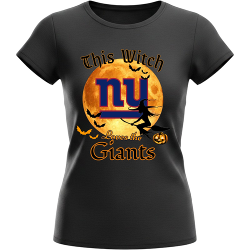 New York Giants Women Halloween Witch T-Shirt
