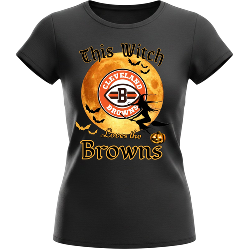 Cleveland Browns Women Halloween Witch T-Shirt