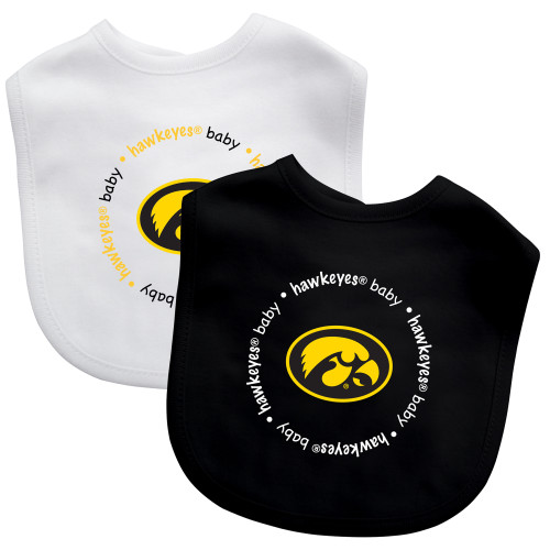 Iowa Hawkeyes Baby Bibs 2-Pack Iowa Hawkeyes Baby Bibs 2-Pack