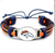 Denver Broncos Leather Twist Unisex Bracelet