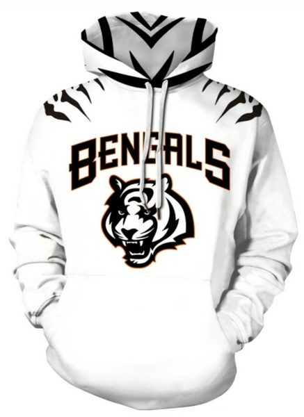 Cincinnati Bengals White Unisex Hoodie