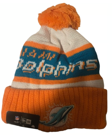 Miami Dolphins Pom Beanie
