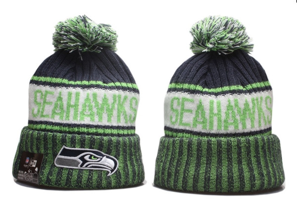 Seattle Seahawks Pom Beanie