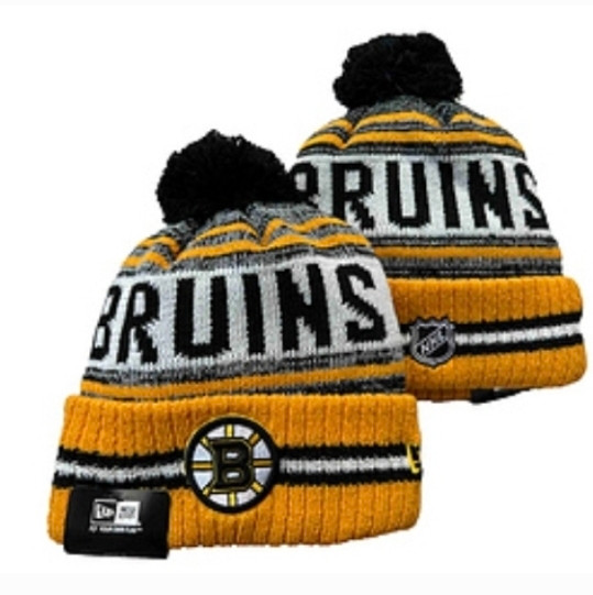 Boston Bruins Pom Knit Beanie