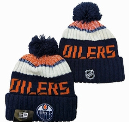 Edmonton OIlers Pom Knit Beanie