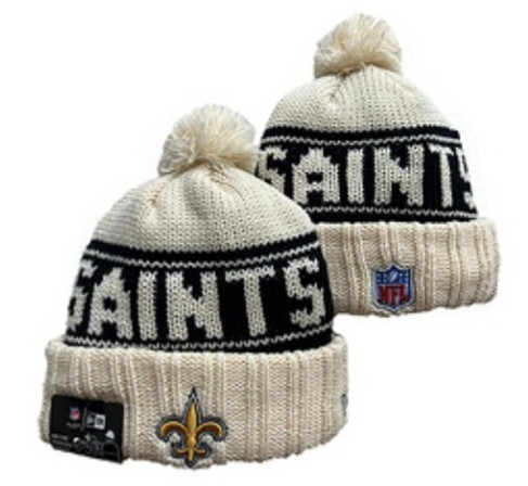 New Orleans Saints Pom Knit Beanie