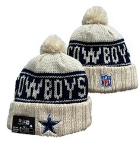 Dallas Cowboys Pom Knit Beanie