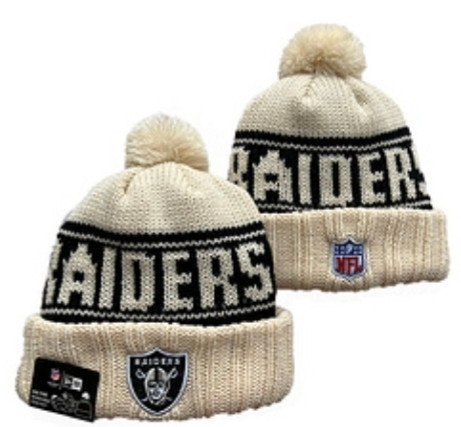 Las Vegas Raiders Pom Knit Beanie