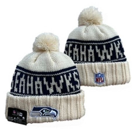 Seattle Seahawks Pom Knit Beanie