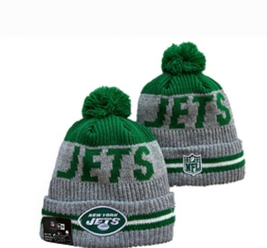 New York Jets Pom Knit Beanie
