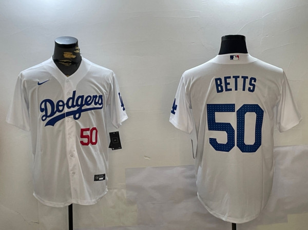 Los Angeles Dodgers #50 Mookie Betts Home Jersey