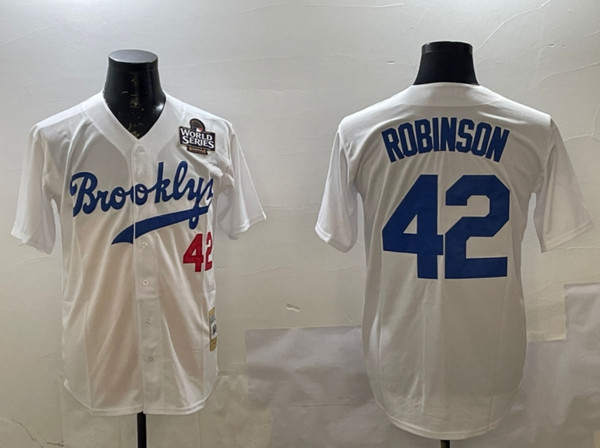 Los Angeles Dodgers #43 Jackie Robinson (Brooklyn) Home Jersey