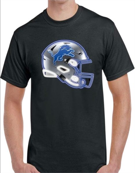 Detroit Lions Men's T-Shirt Helmet