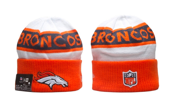 Denver Broncos Pom Knit Beanie #3