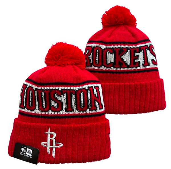 Houston Rockets Pom Knit Beanie