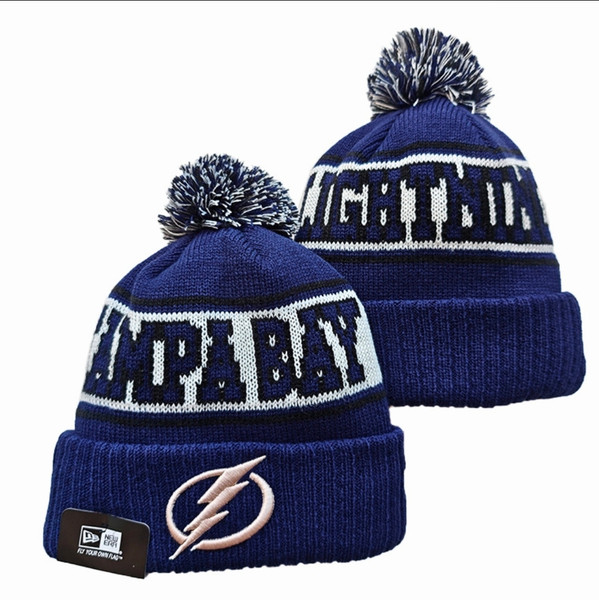Tampa Bay Lightning Pom Knit Beanie