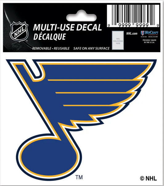 St Louis Blues Fan Decals 3.75 x 5