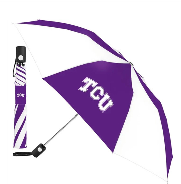 TCU Horned Frogs Auto Folding Umbrella
