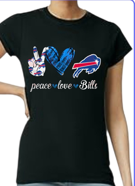 Buffalo Bills "Peace Love Bills"  Women's T-Shirt