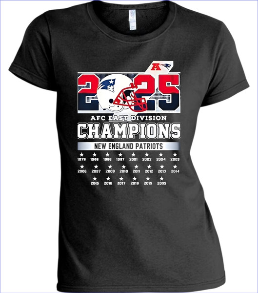 New England Patriots 2025 AFC Champions Womens T-Shirt