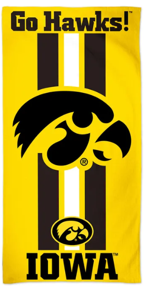 Iowa Hawkeyes Fiber Beach Towel