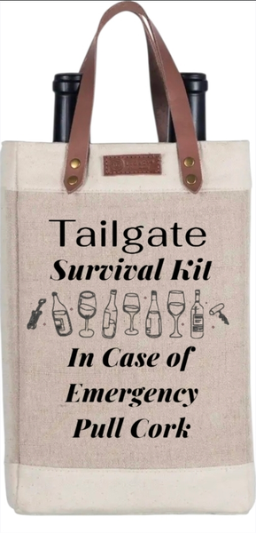 Buffalo Bills - Pinot Jute 2 Bottle Insulated Wine Bag
