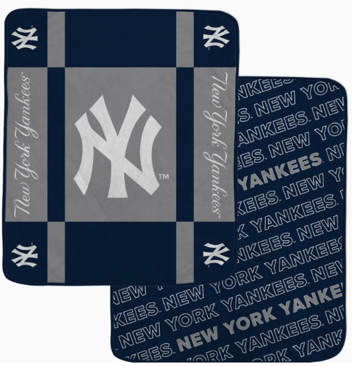 New York Yankees Reverse Block Double Sided 60x70 Ultra Cozy Blanket
