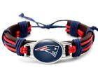 New England Patriots Leather Twist Unisex Bracelet