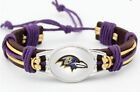 Baltimore Ravens Leather Twist Unisex Bracelet