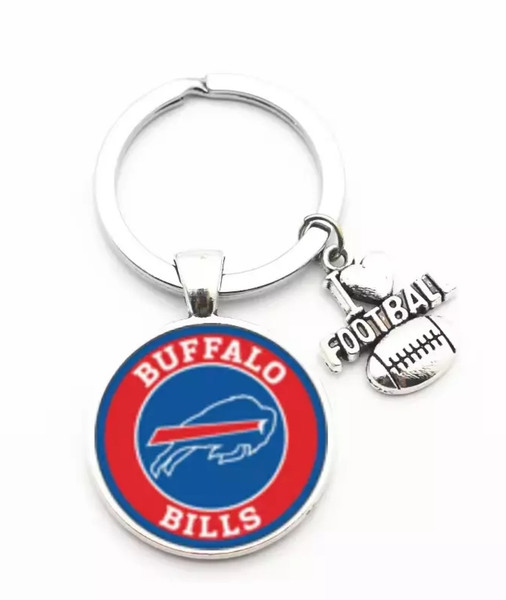 Buffalo Bills Pendant w/Love Football Charm Acrylic/Key Chain