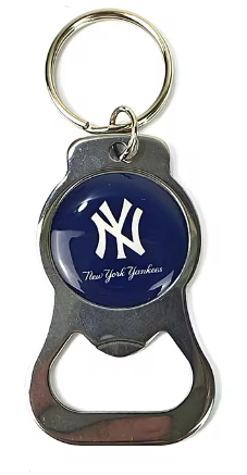 New York Yankees Bottle Opener Key Chain - Metal Finish